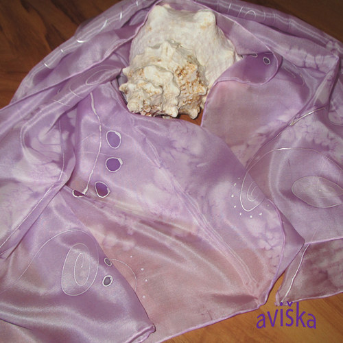 Šátek - fialový vánek — foto 1