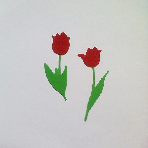 Výsek - tulipány červené 2ks — foto 1