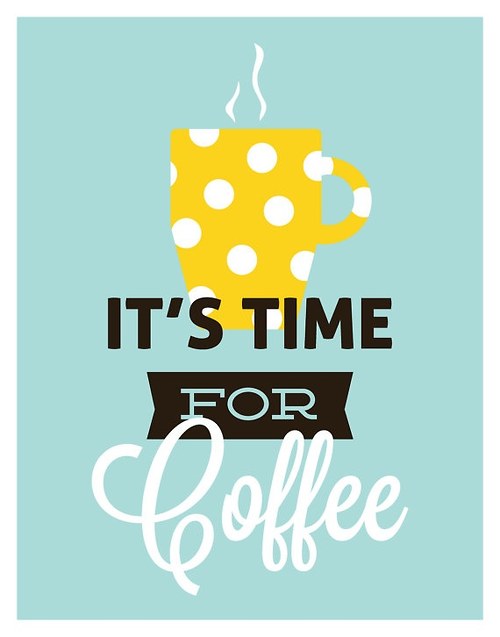 Předloha na vyšívání - IT´S TIME FOR COFFEE
