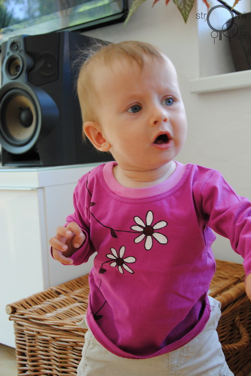 Malované růžové s kytkama 6-9 M — foto 1