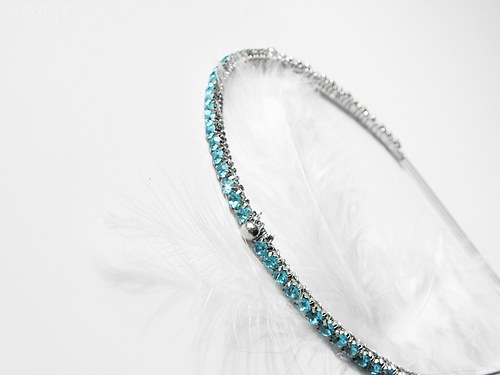 Štrasová čelenka aquamarine — foto 1
