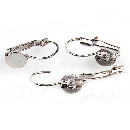 Háčky s Ploškou 10mm - 4ks - Rhodium — foto 1