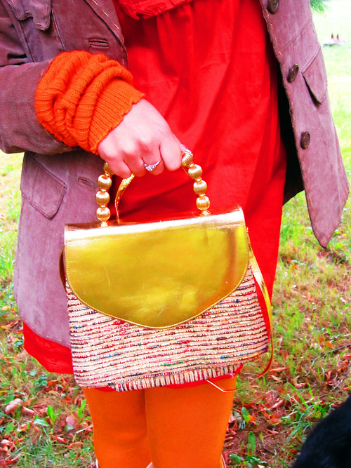 Vintage kabelka gold — foto 1