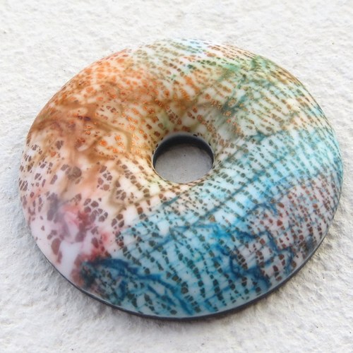 Fimošon - Donut - inkoustová abstrakce 5cm — foto 1