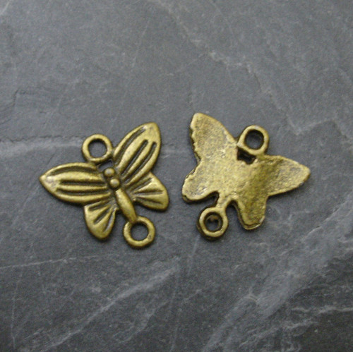 Spojovací díl motýlek 13x14mm - 4 ks -starobronz