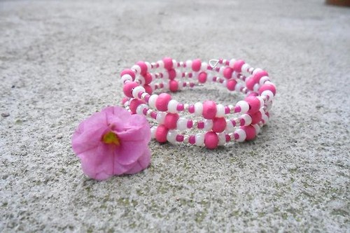 Dětský náramek -Pink garden — foto 1