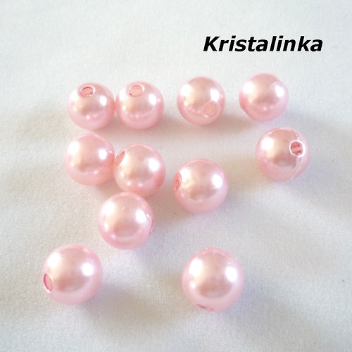 Perličky růžové ...10mm