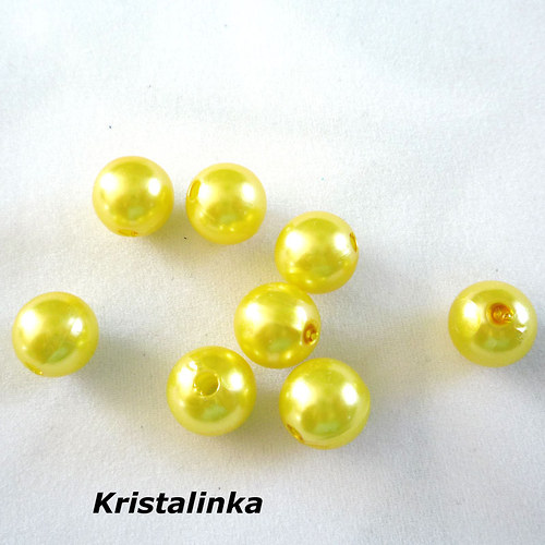 Perličky žluté....10mm — foto 1