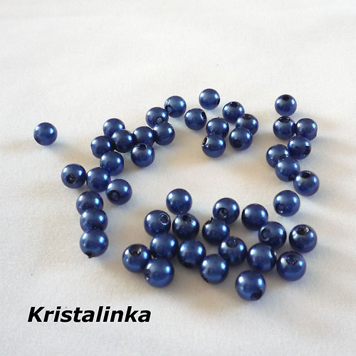 Perličky tm.modré......6mm