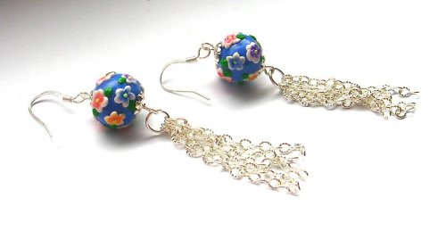 Naušnice s kytičkami — foto 1