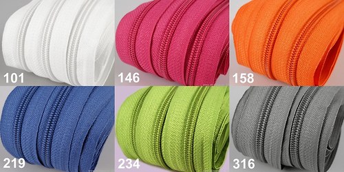 Zip spirálový 5mm metráž POL