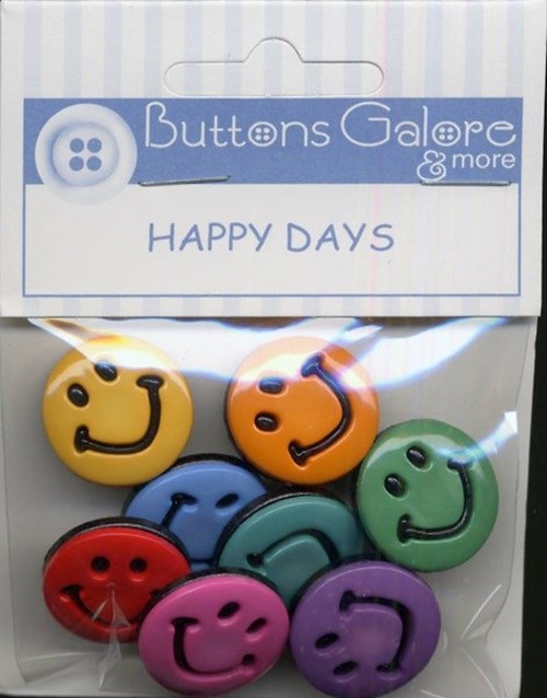Plastové knoflíčky - Smileys