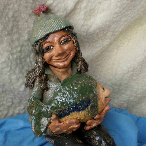 Vodník Kristián,s kaprem,36cm — foto 1