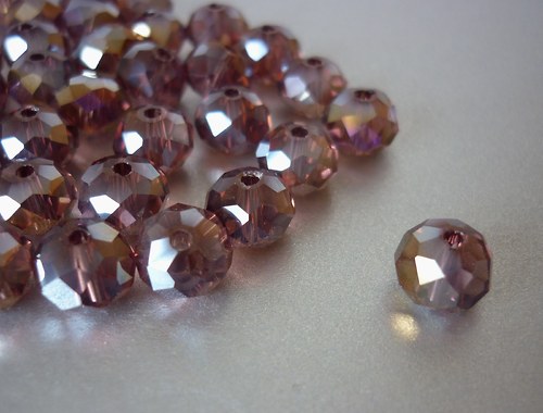 X13 / rondelky LIGHT PURPLE AB 8x6mm / 10 kusů