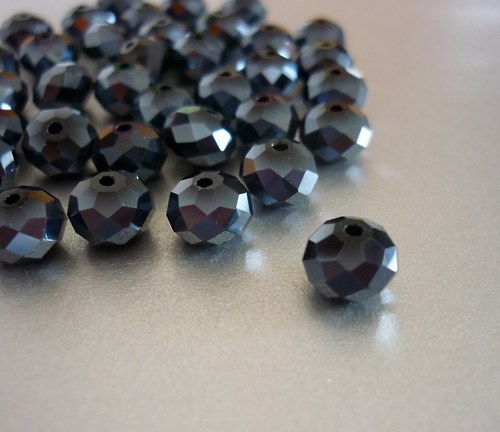 X9 / rondelky BLACK 8x6mm / 10 kusů