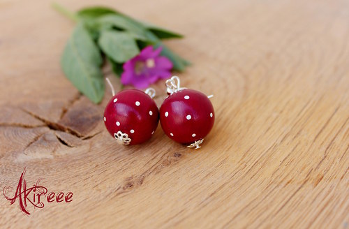 Red Wine - náušnice na přání — foto 1