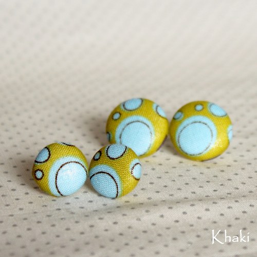 Bublinkové - velké buttonkové náušničky — foto 1