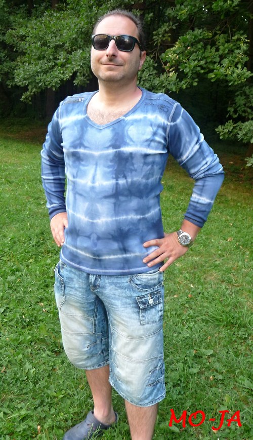 Pánské modrobílé s dlouhým — foto 1