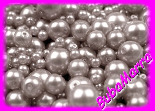 ~80ks~ Voskované perle ~ Ø5mm~ SV. PLATINA — foto 1