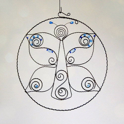 Drátovaný obraz - Motýl 30cm — foto 1