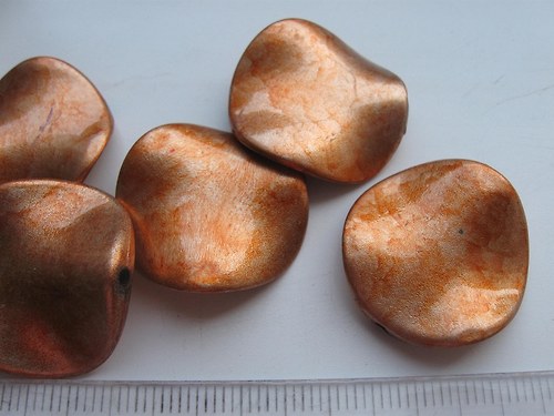 Korálek vlnka - oranžový, 3 ks