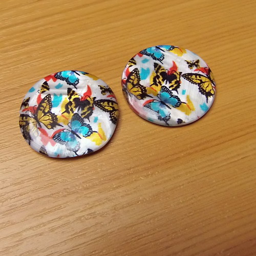 Perleťové placky 30 mm - 2 kusy