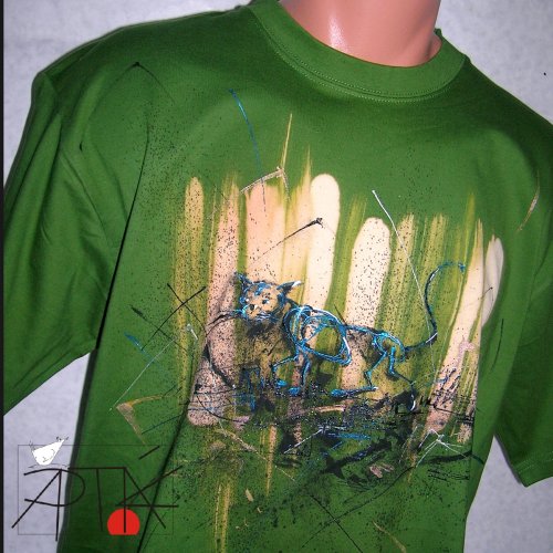 Triko pánské, "Modrá KOČKA", L/XL — foto 1