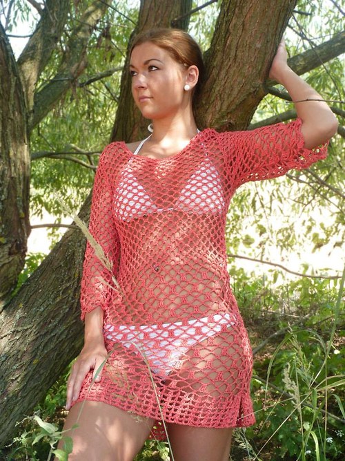 Háčkované šatičky/tunika