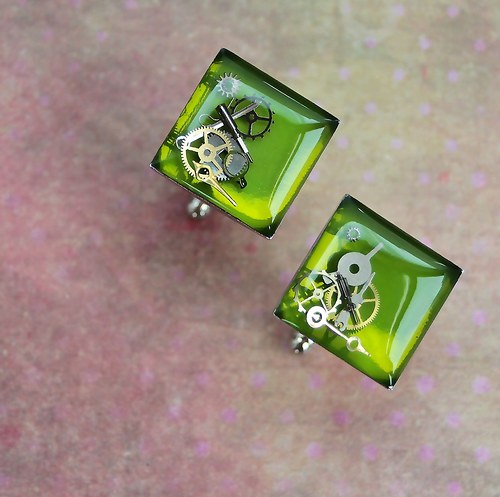 Manžetové knoflíčky /light green/ — foto 1