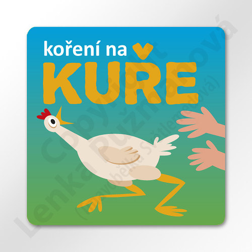 Koření na kuře - samolepka na kořenku