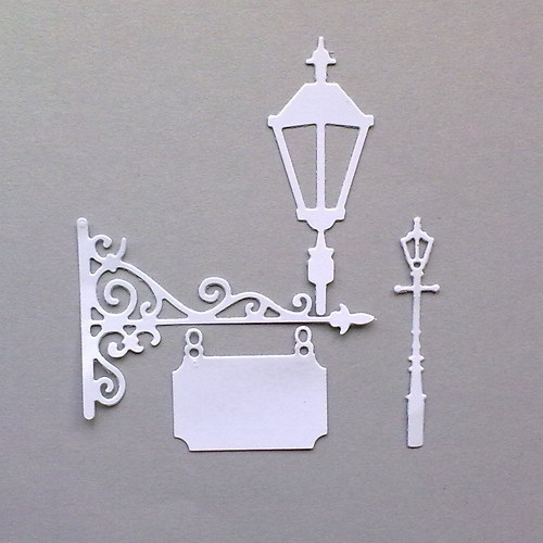 Výsek - lampa a vývěsní štít 4ks