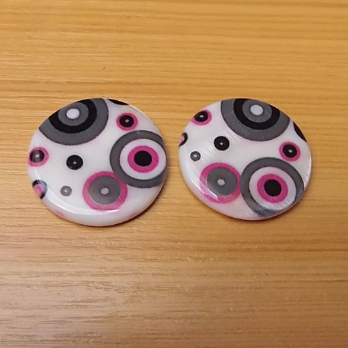 Perleťové placky 30 mm - 2 kusy