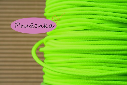 Pruženka kulatá * Ø2 mm * 2m *neon zelená