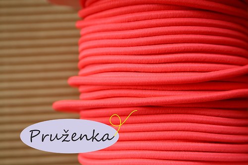 Pruženka kulatá *Ø2 mm*2metry * neonově červená — foto 1