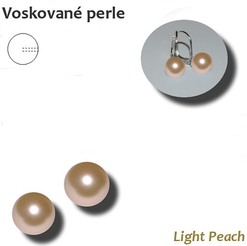 Voskované perle - půldírkové - 8 mm . — foto 1