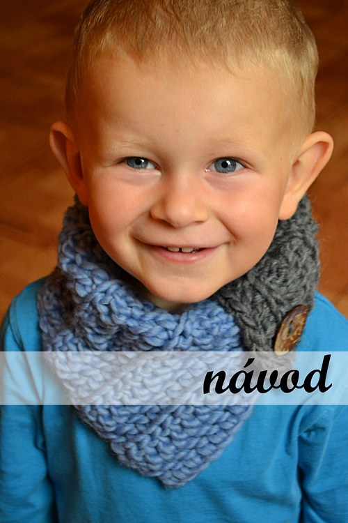 Návod na háčkovanou šálu/nákrčník "do barev"