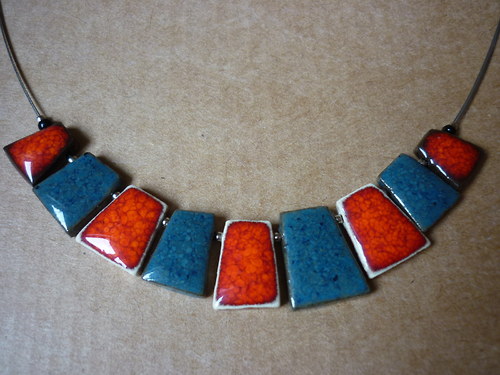 Náhrdelník - Blue Red — foto 1