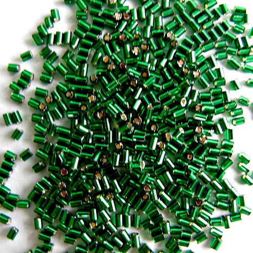 Sekaný rokajl zelené barvy - 10g