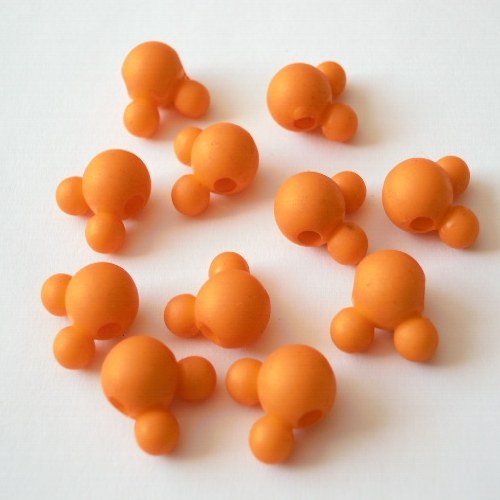 Mickey korálky oranžové 10ks / 9,- Kč