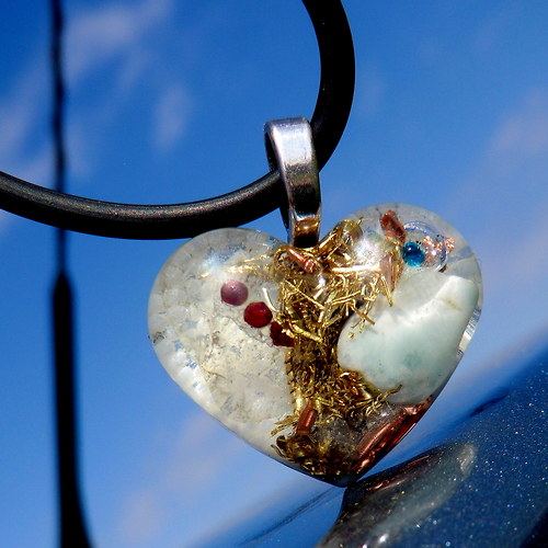 Orgonit přívěsek - (D2) Larimar — foto 1