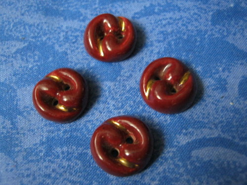 Keramický knoflík - 4 kusy