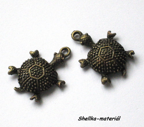 1468.Želva/ 28x20mm/ 2 kusy