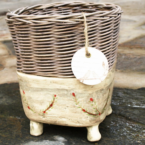 Fine rustic decoration červené kvítky — foto 1