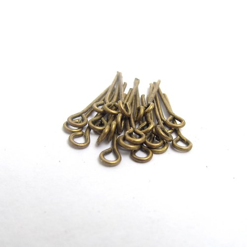 Ketlovací jehly starobronz - 18 mm - 100 ks