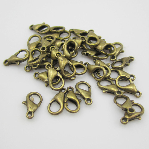 Karabinka A-12mm - 10ks - Bronzová