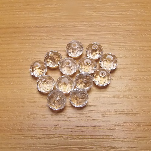 Broušené korálky 6x4 mm - 10 ks