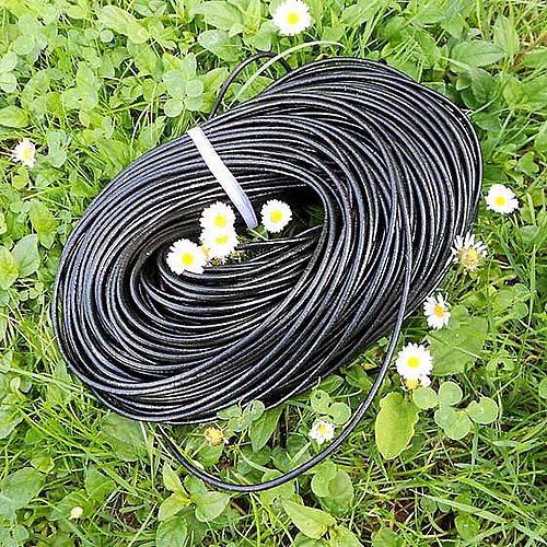 Kulatá Kůže 3mm - 1m - Černá — foto 1