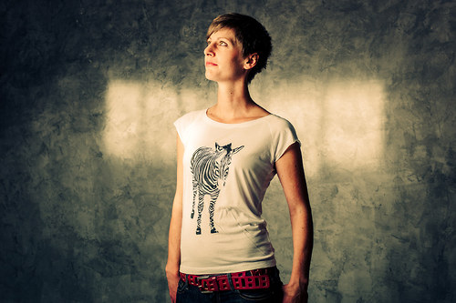 Zebra,dámské tričko, krátký rukáv — foto 1