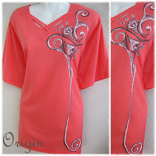 Elegantní lososová 3XL — foto 1