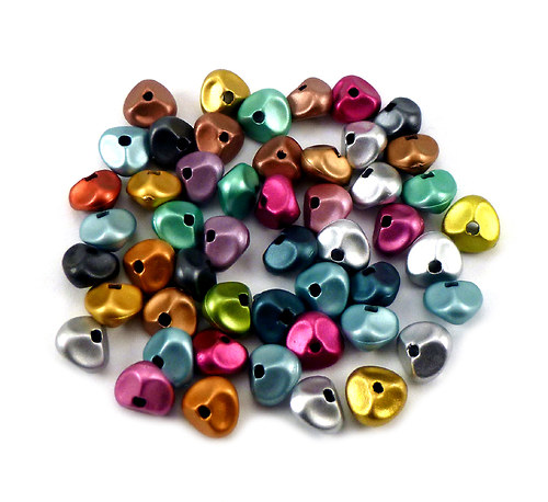 Akrylové trojcípáčky MIX kovový 7x5mm, 10ks